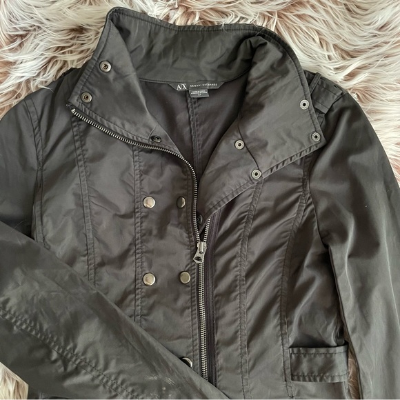 Armani Exchange Black Pleated Jacket - Picture 4 of 7